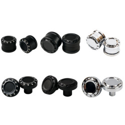 PartzBiz HD  - Axle Nut Covers for Harley 2018+ Fat Boy Breakout Street Bob - CNC / [Rear] Street Bob